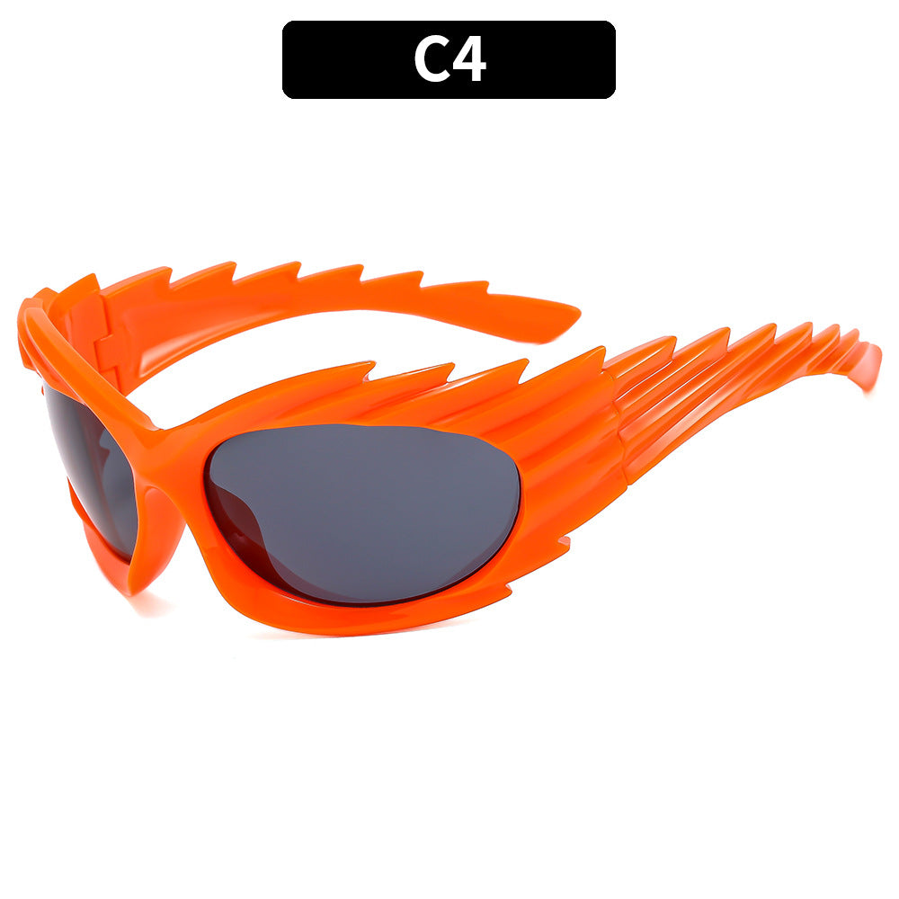 Gafas de sol de PC de erizo invertido y2k al por mayor